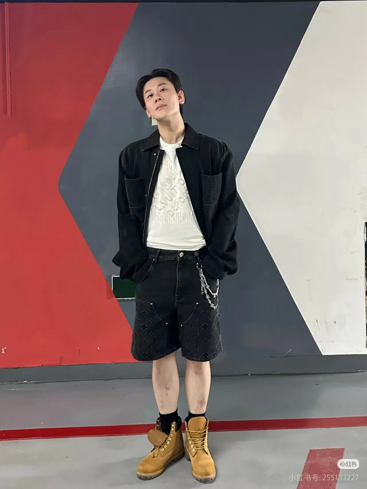 Louis Vuitton/Louis Vuitton presbyopic embossed denim shorts